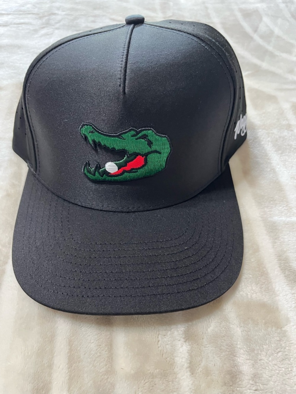 Waggle Golf Chubs OG Snapback Hat Black Embroidered Gator Performance Cap NEW